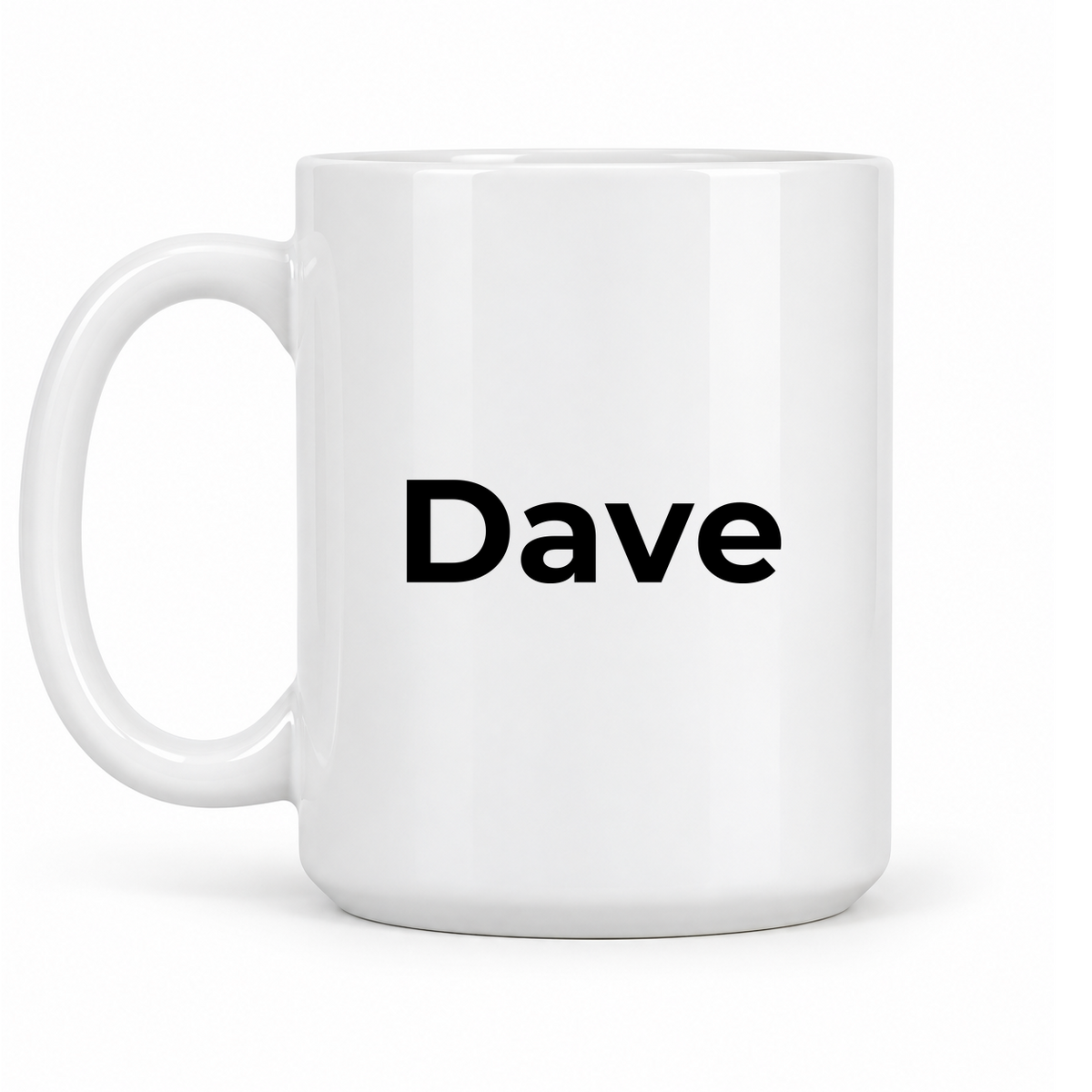 Dave Mug in white with handle left