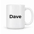 Dave Mug in white with handle right