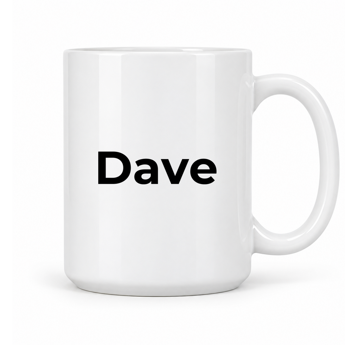Dave Mug in white with handle right