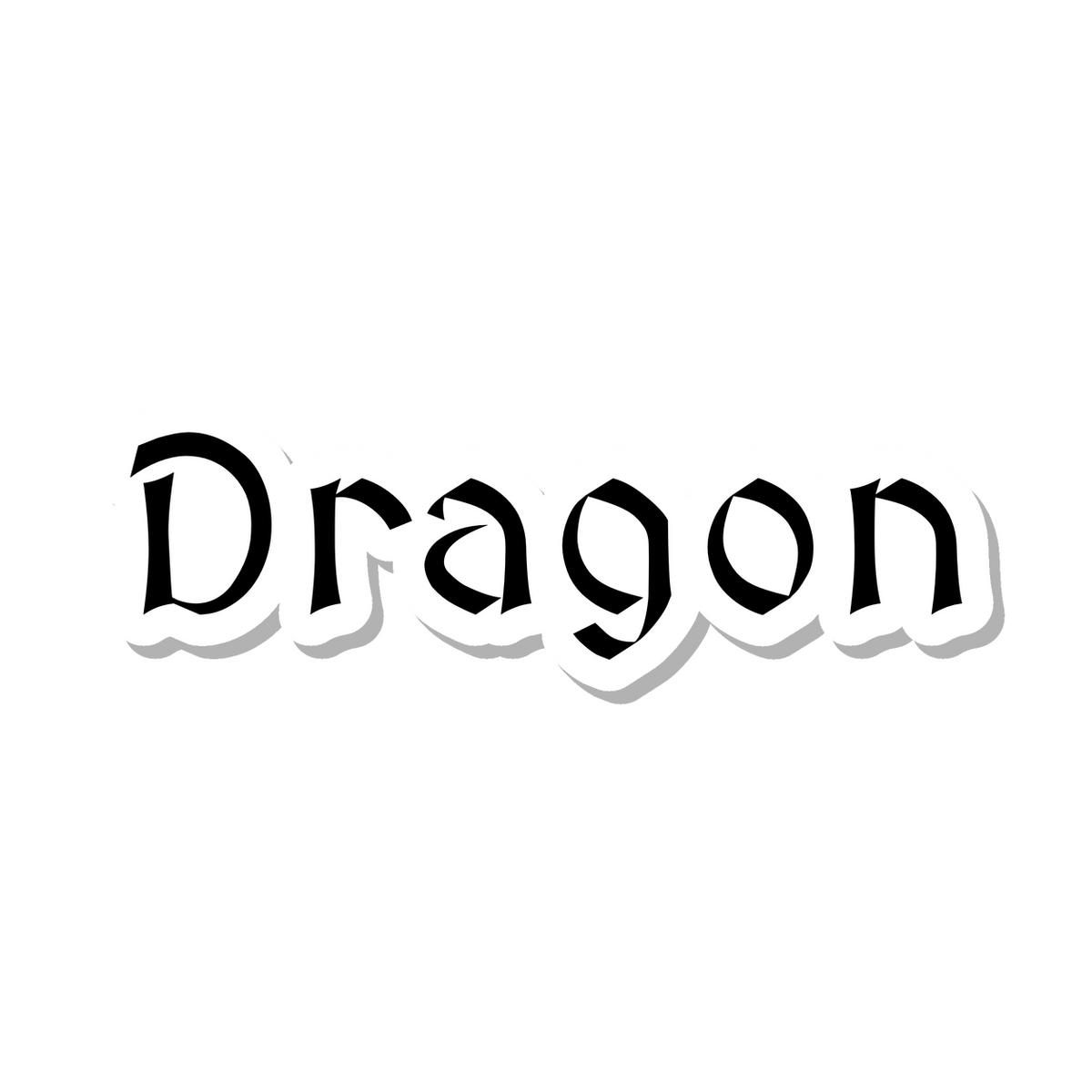 Dragon die-cut sticker