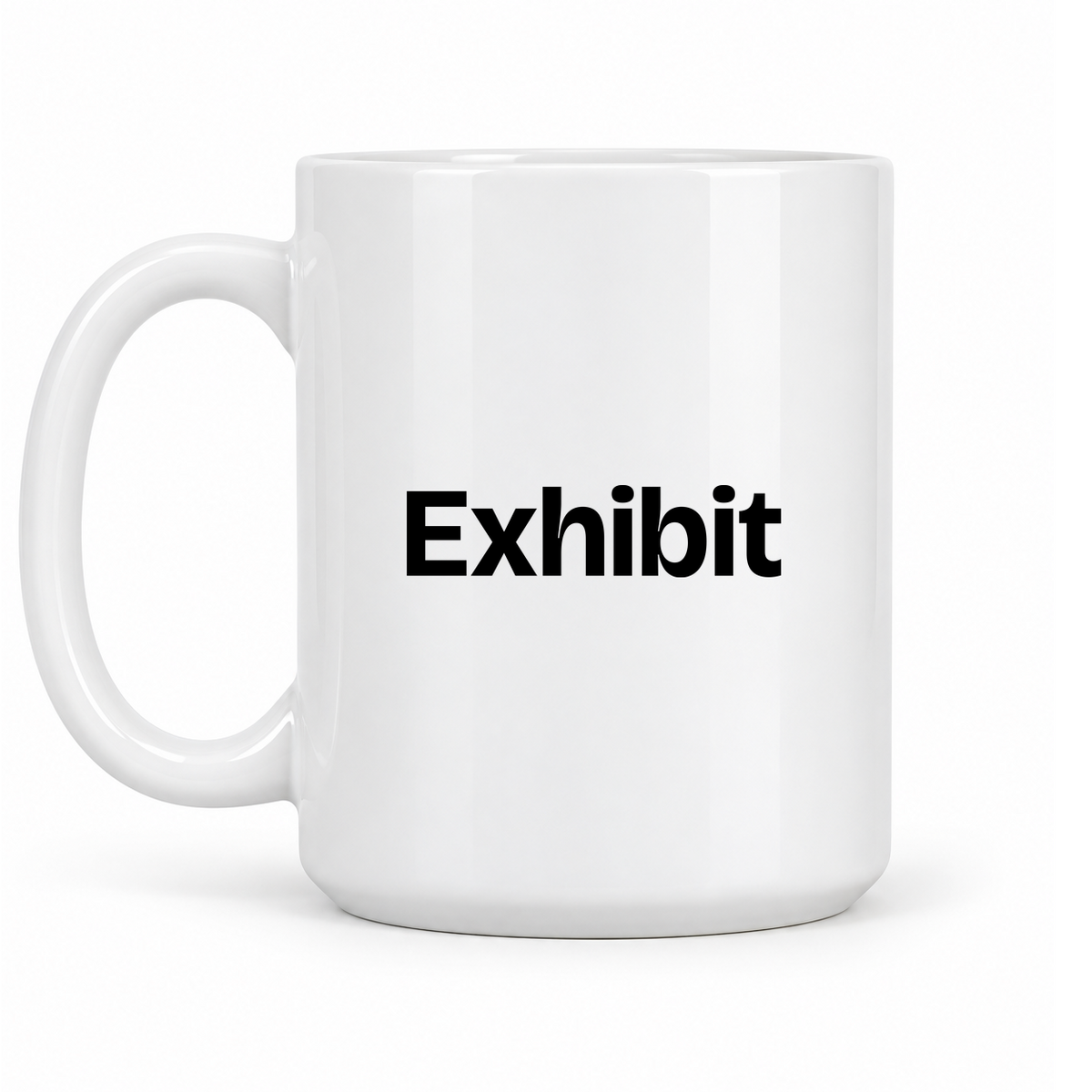 Exhibit Mug in white with handle left