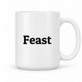 Feast Mug in white with handle right