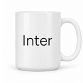 Inter Mug in white with handle right