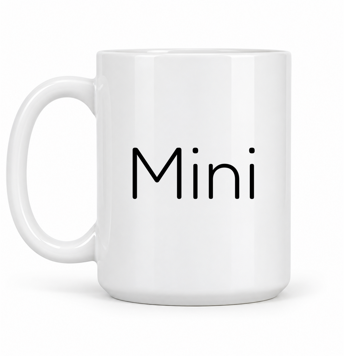 Mini Mug in white with handle left