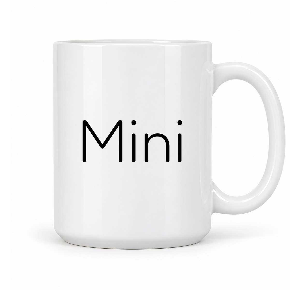 Mini Mug in white with handle right