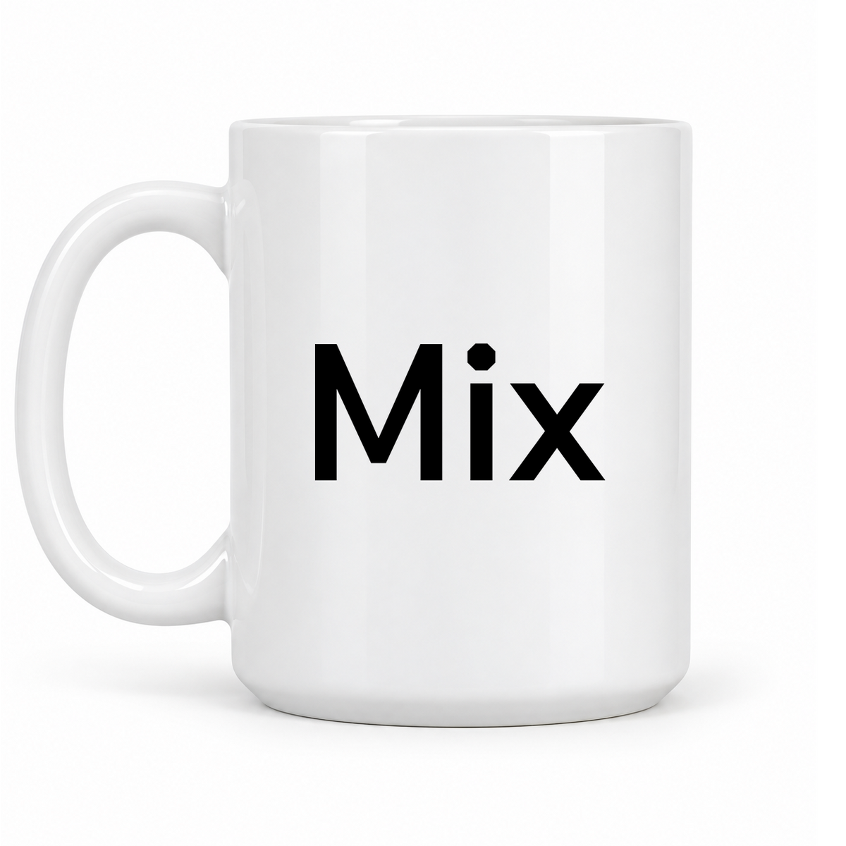 Mix Mug in white with handle left