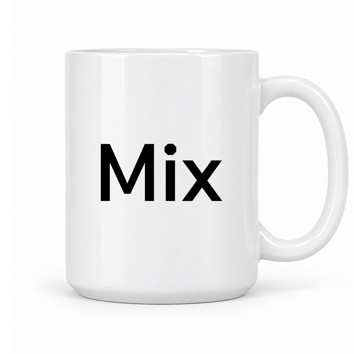 Mix Mug in white with handle right