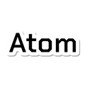 Atom die-cut sticker