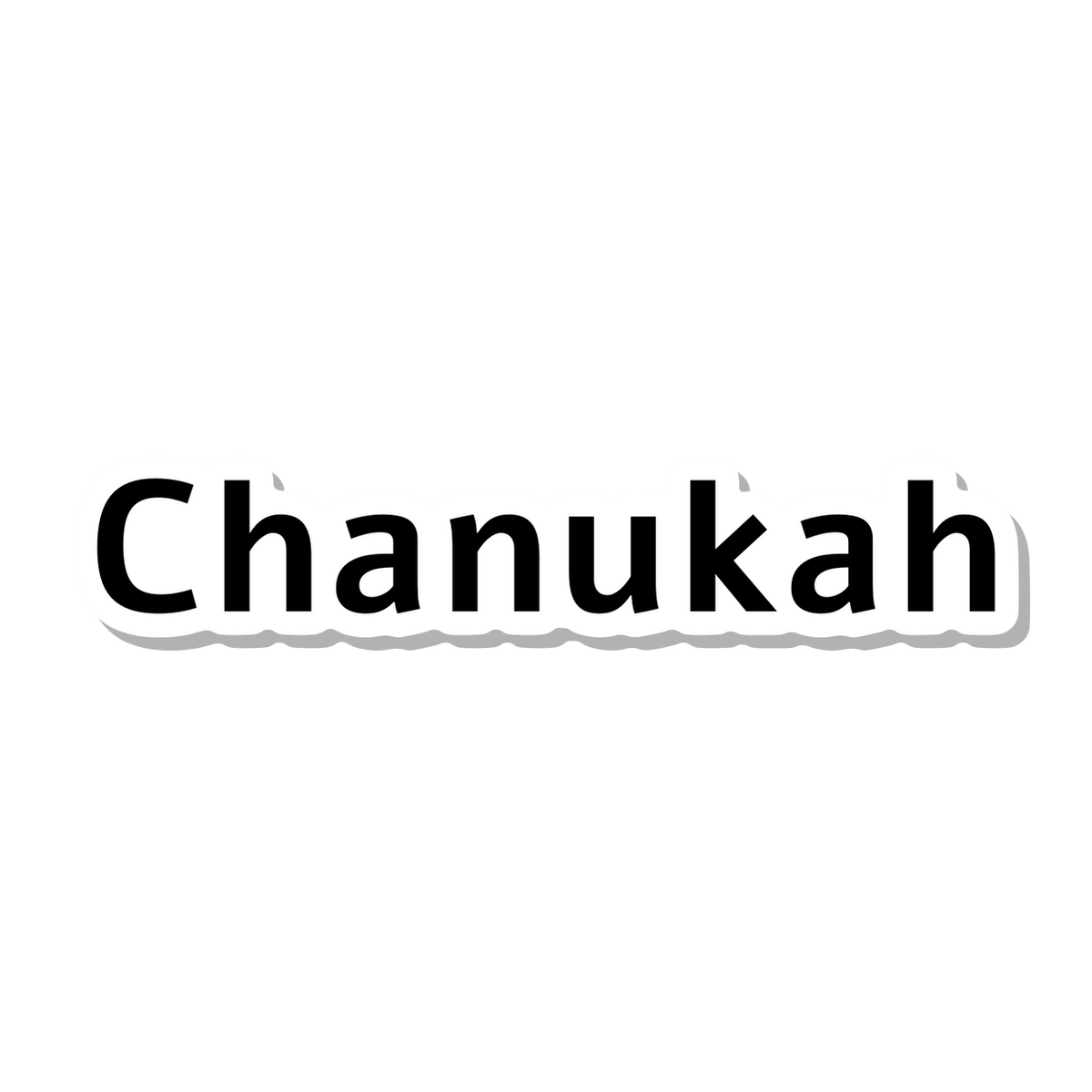 Chanukah die-cut sticker