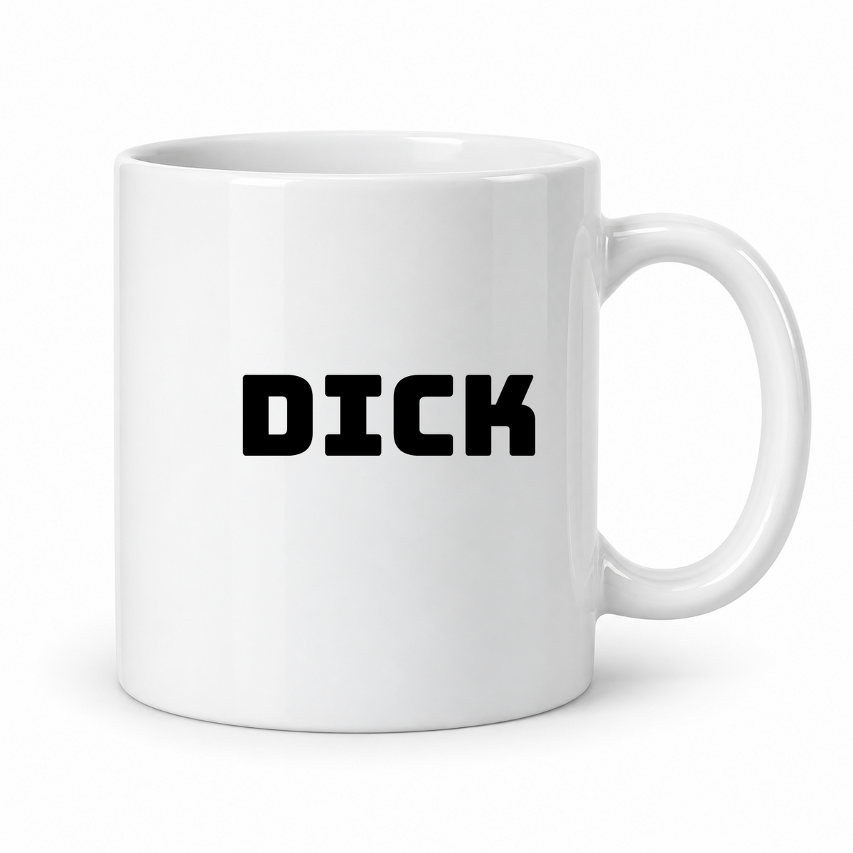 Dick Mug in white