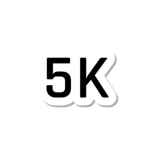 5K die-cut sticker