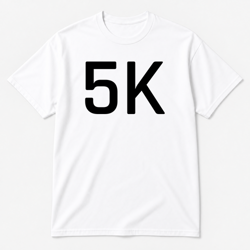 5K T-Shirt in white