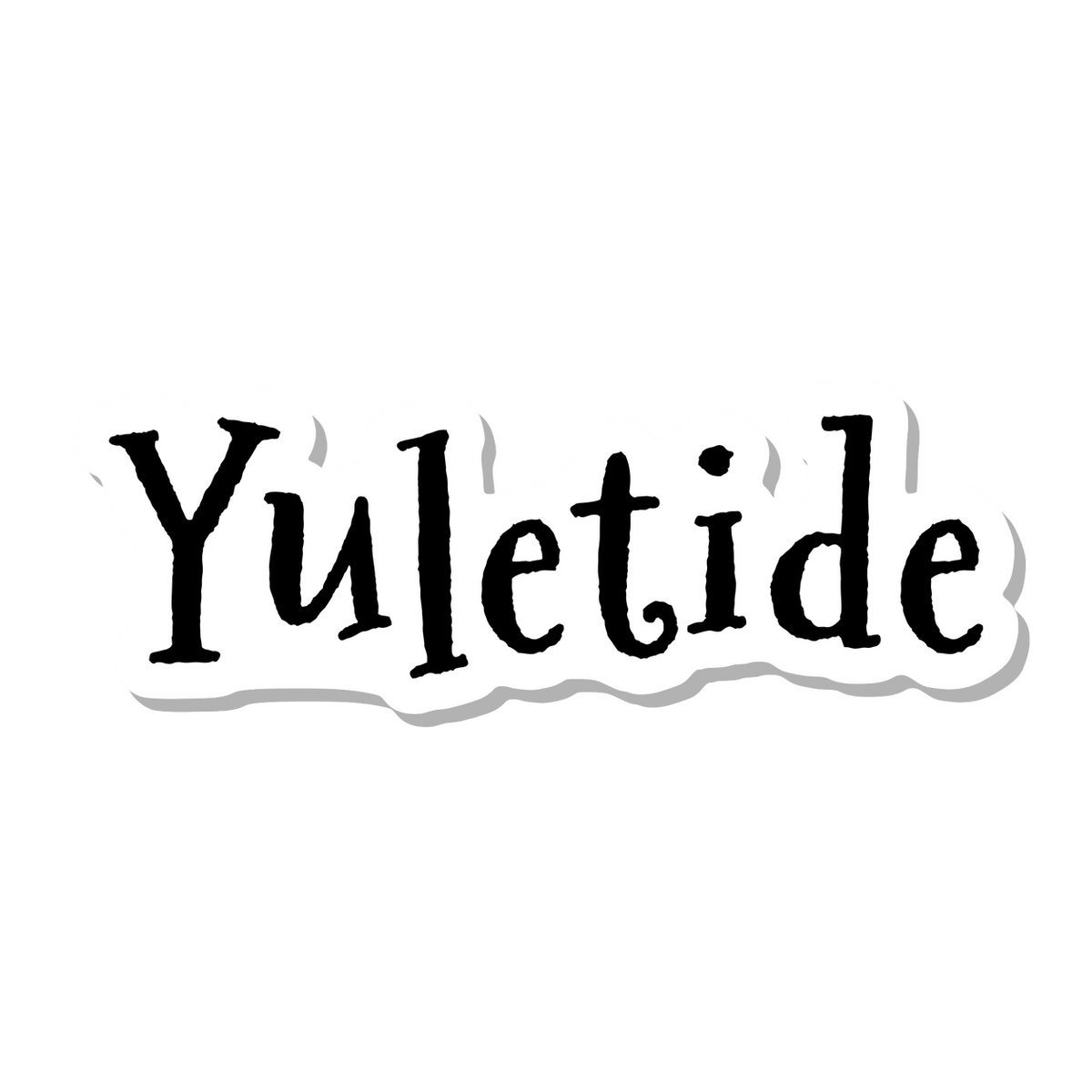 Yuletide die-cut sticker