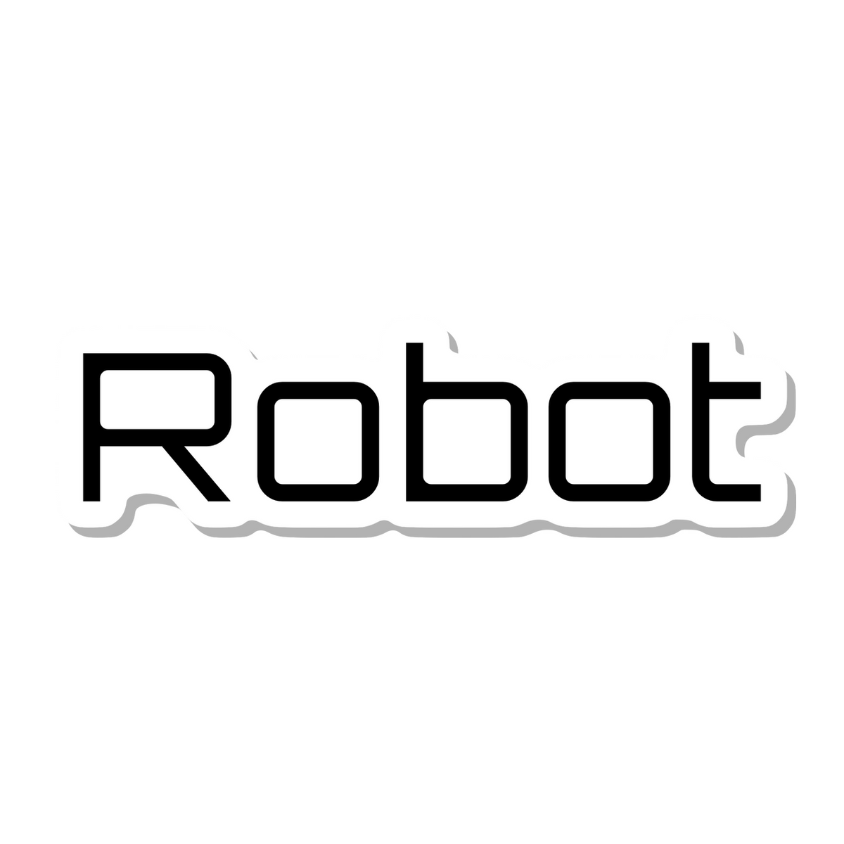 Robot die-cut sticker