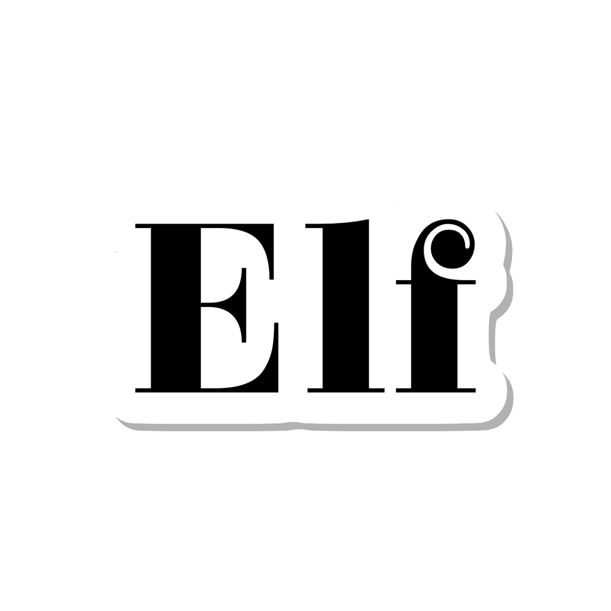 Elf die-cut sticker