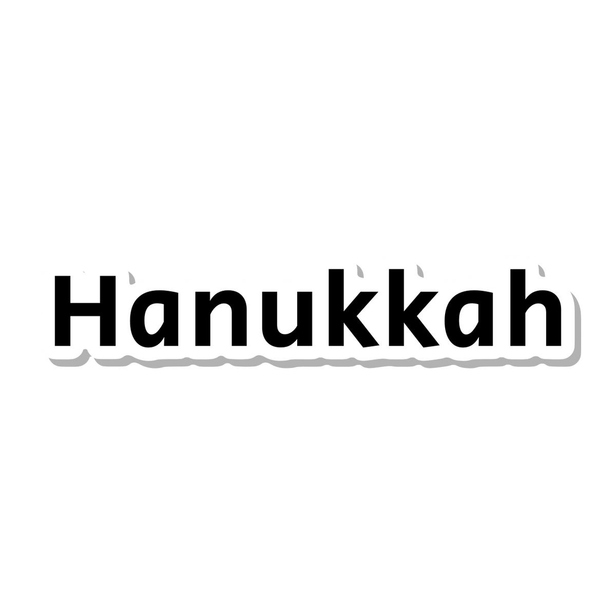 Hanukkah die-cut sticker