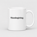 Thanksgiving Mug in white