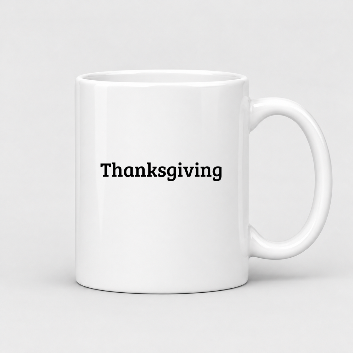 Thanksgiving Mug in white