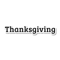 Thanksgiving die-cut sticker