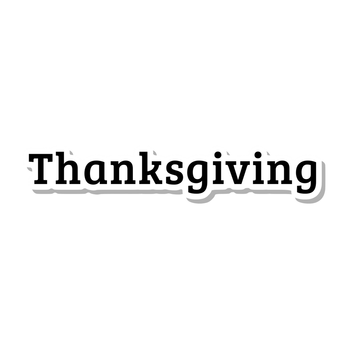 Thanksgiving die-cut sticker