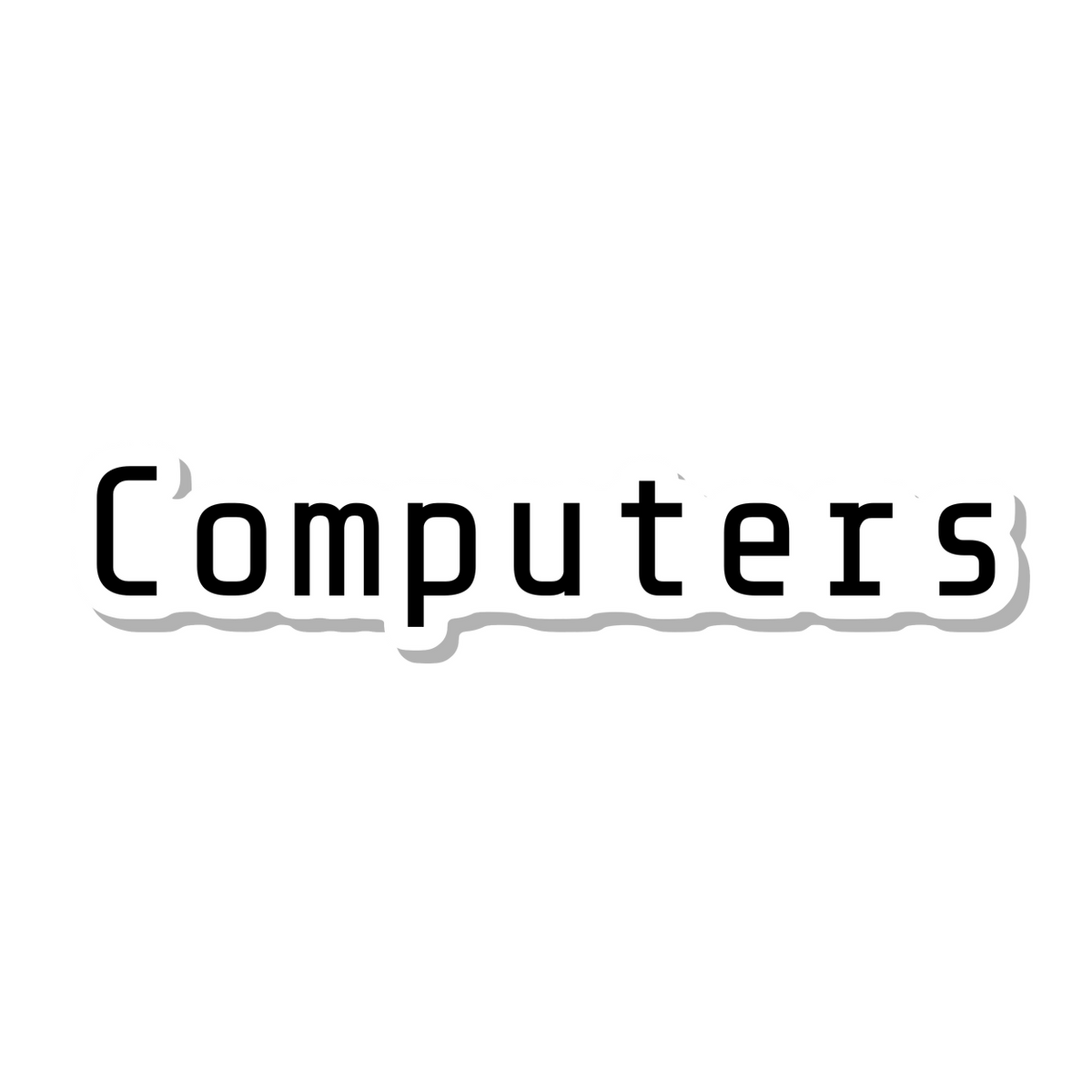 Computers die-cut sticker