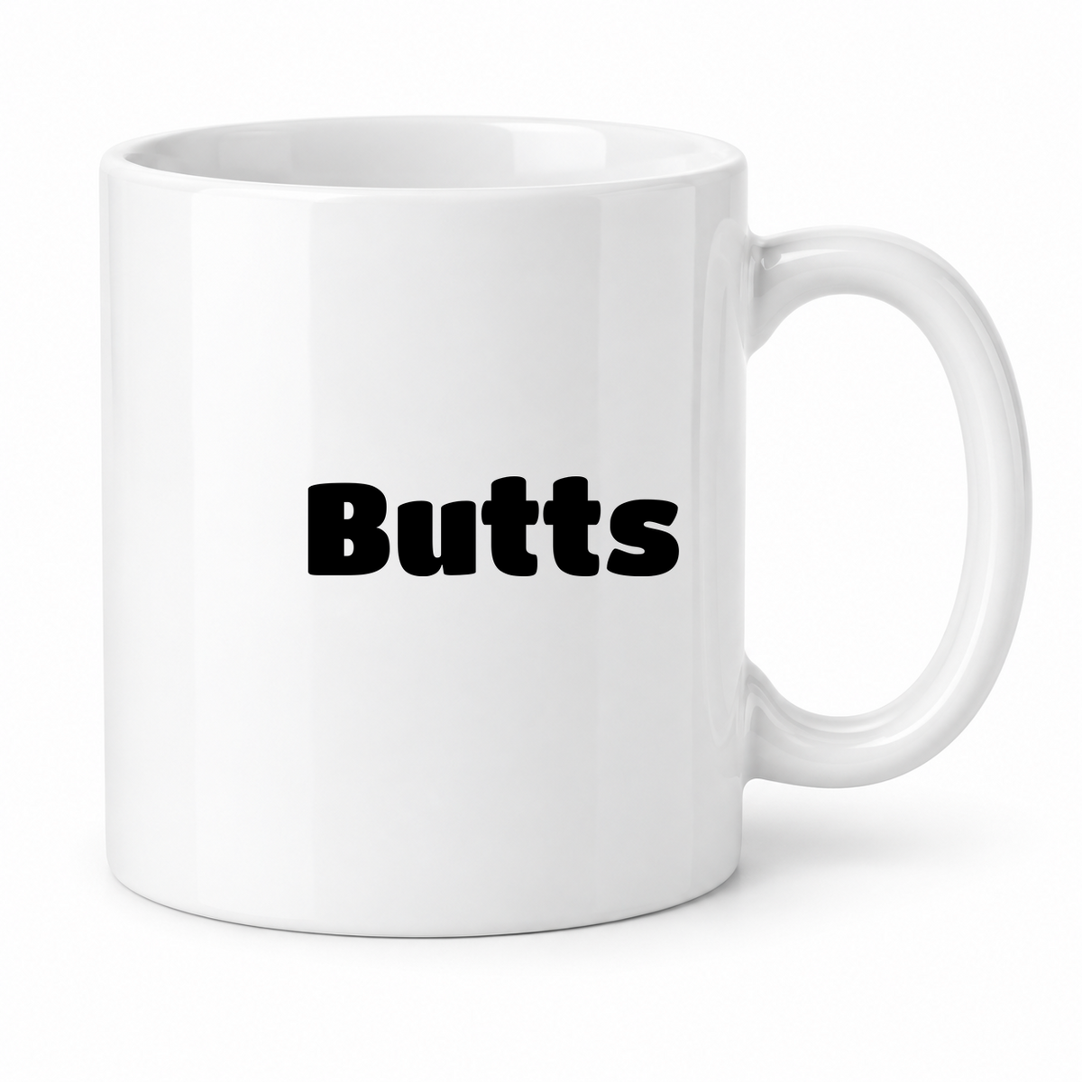 Butts Mug in white