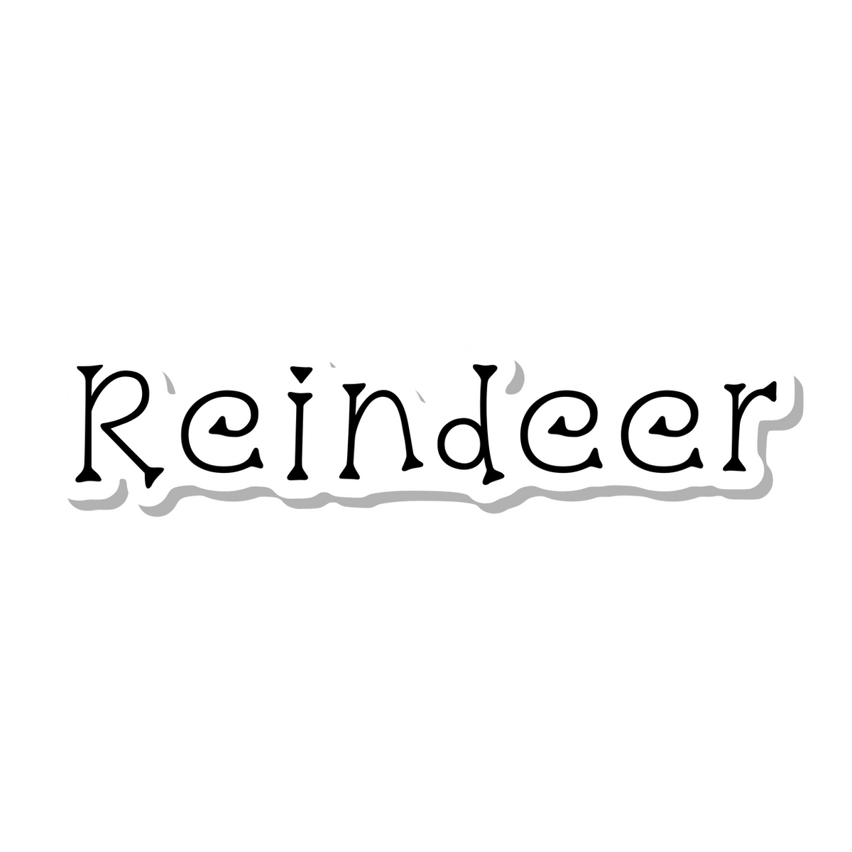 Reindeer die-cut sticker