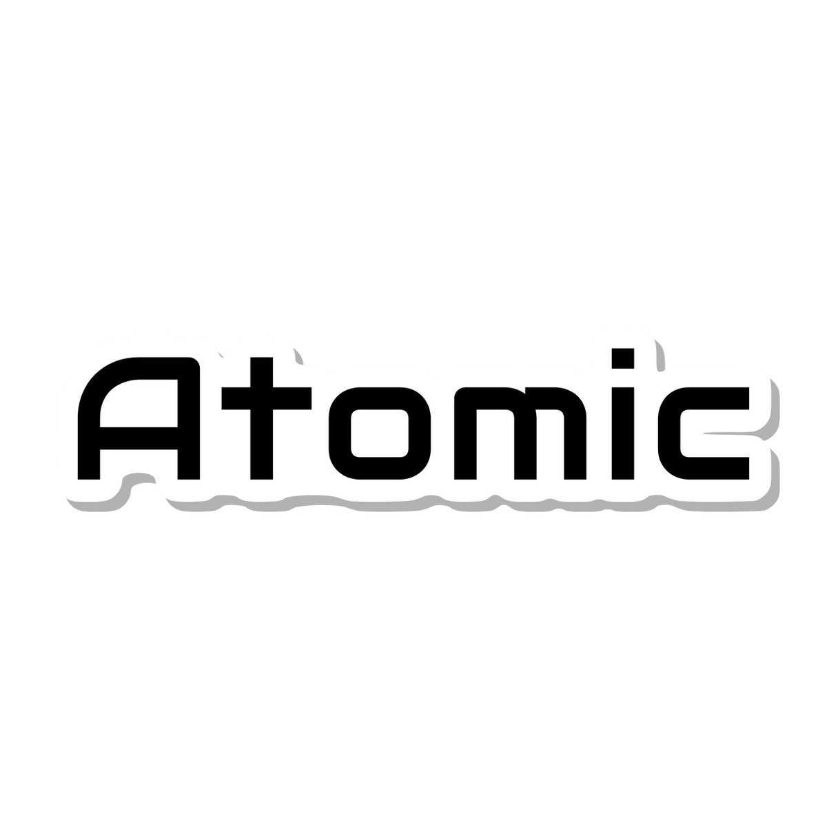 Atomic die-cut sticker