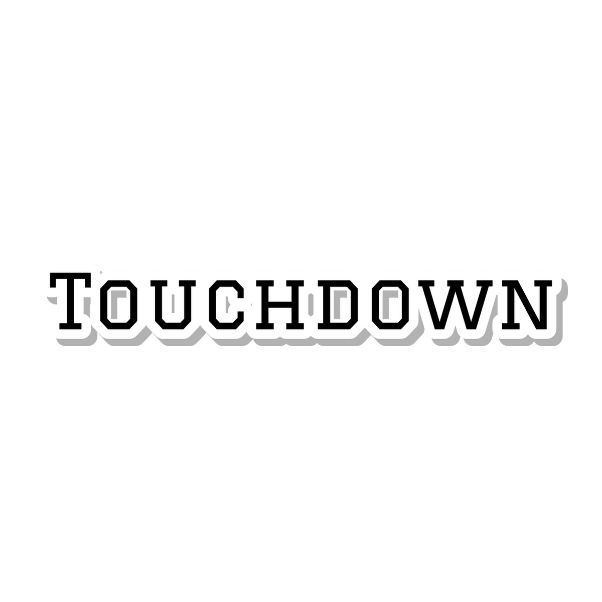 Touchdown die-cut sticker