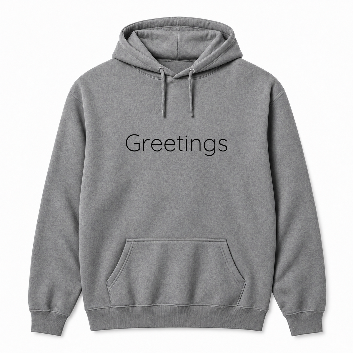 Greetings Hoodie in gray