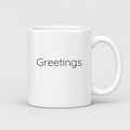Greetings Mug in white