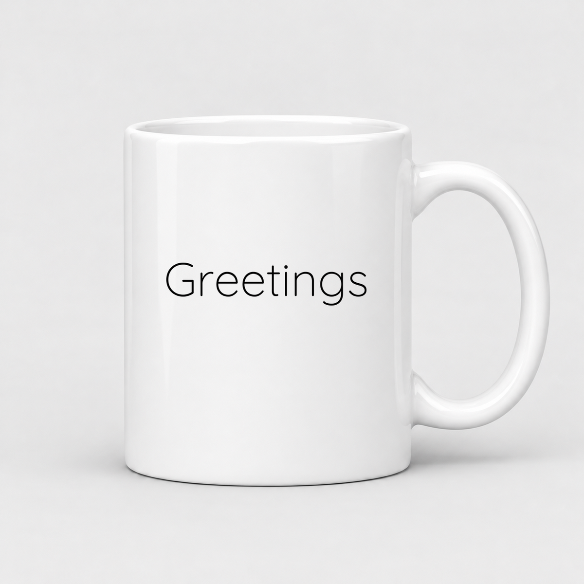 Greetings Mug in white