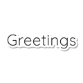 Greetings die-cut sticker