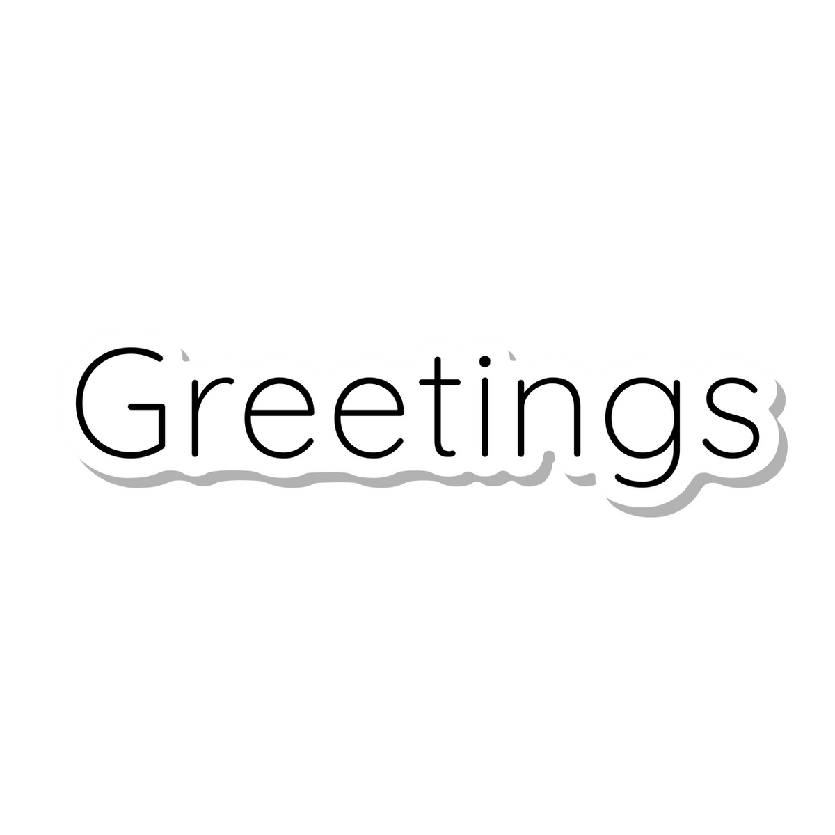 Greetings die-cut sticker