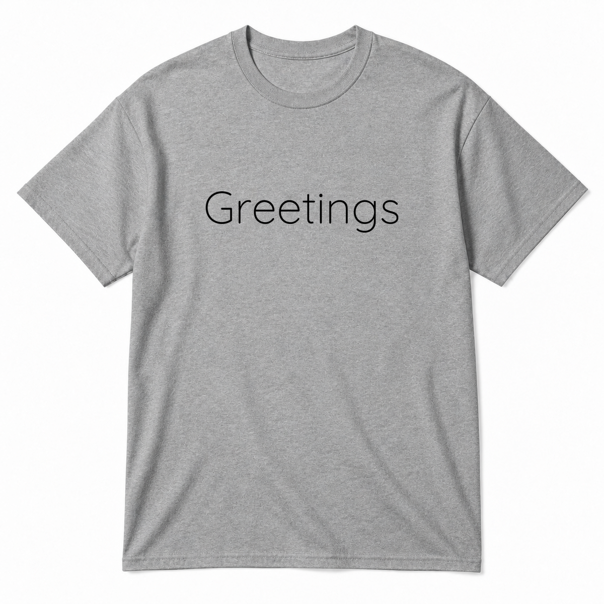 Greetings T-Shirt in gray