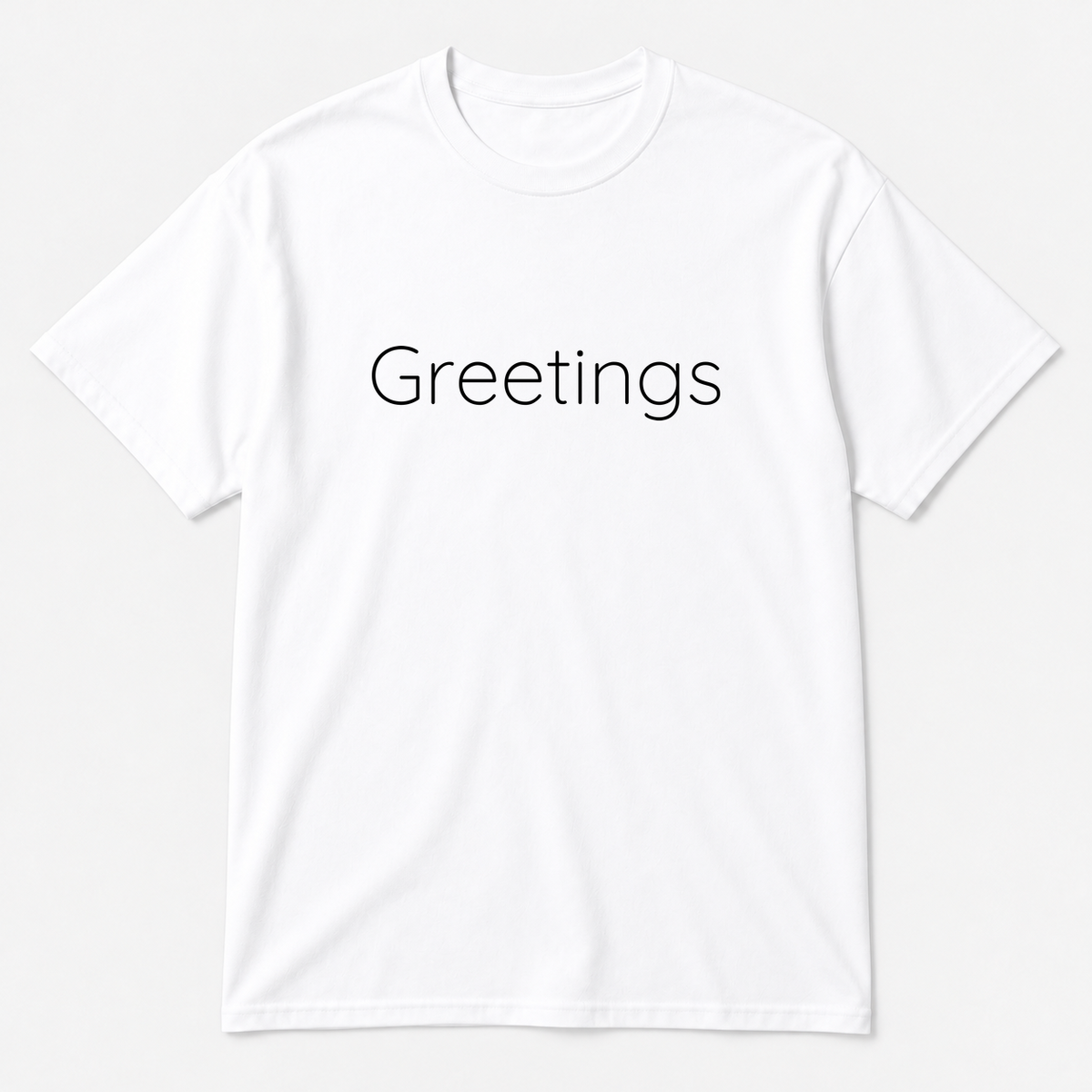Greetings T-Shirt in white