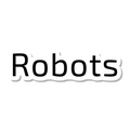 Robots die-cut sticker