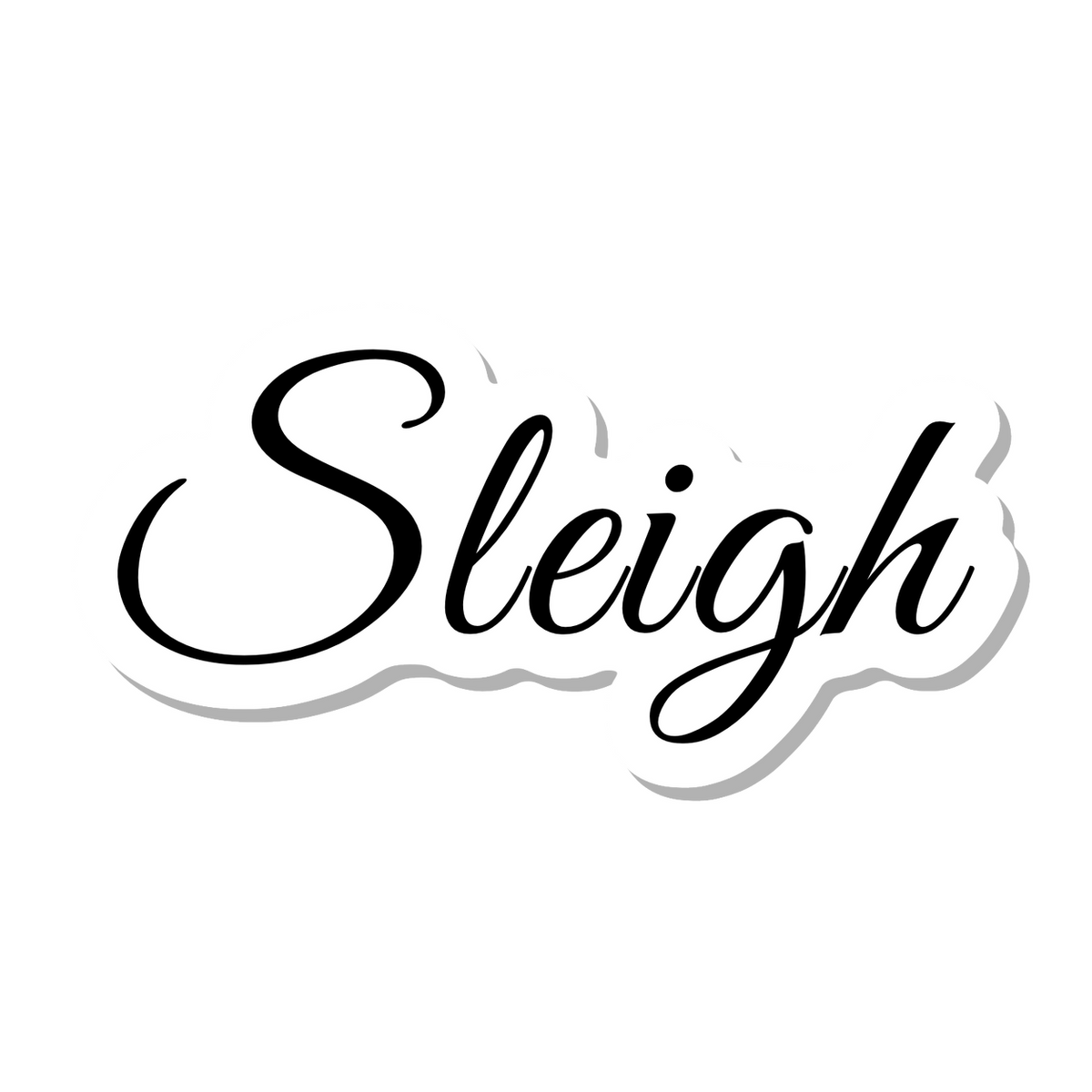 Sleigh die-cut sticker