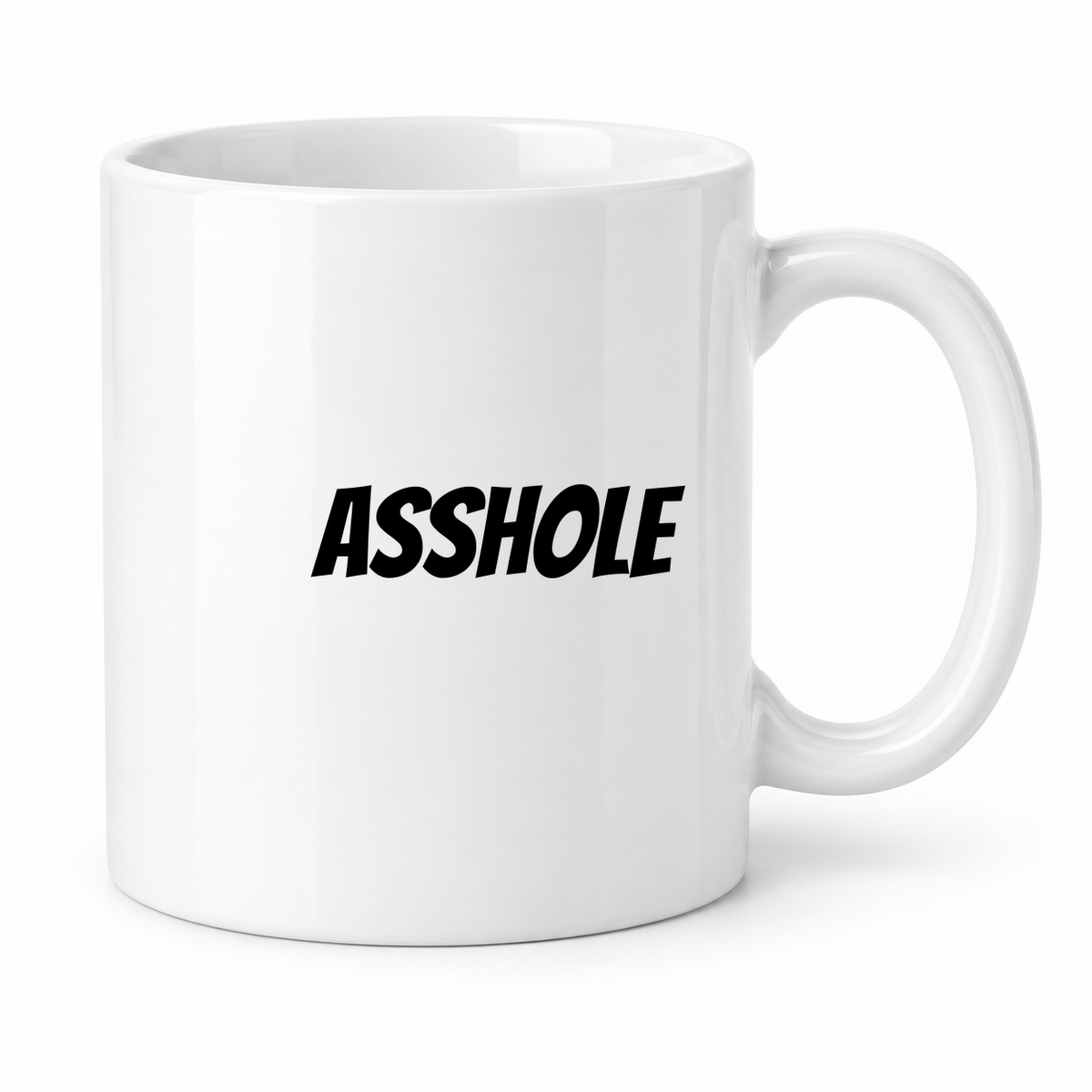 Asshole Mug in white