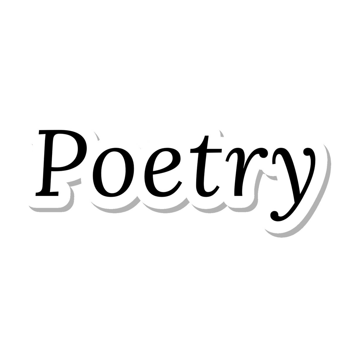 Poetry die-cut sticker