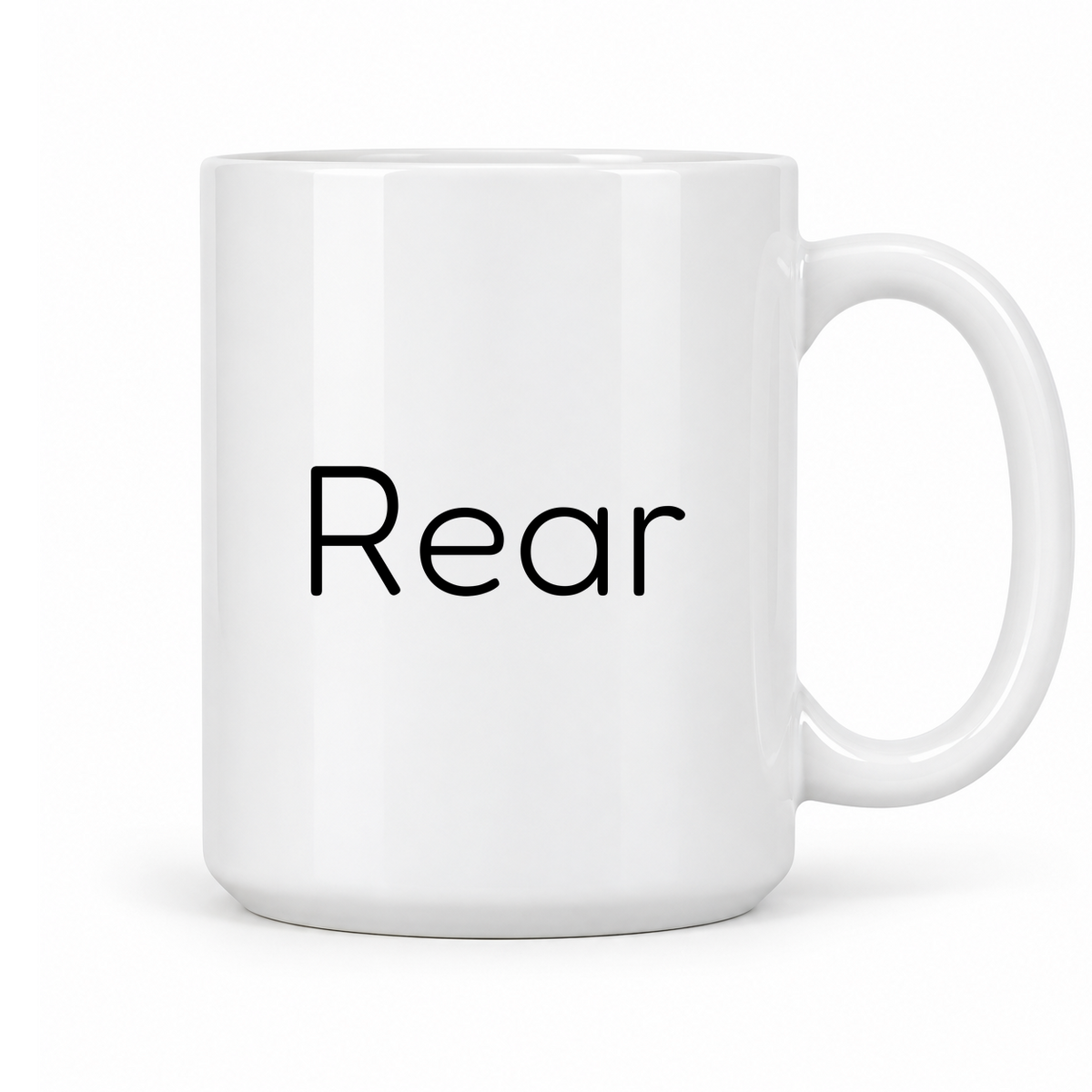 Rear Mug in white with handle right