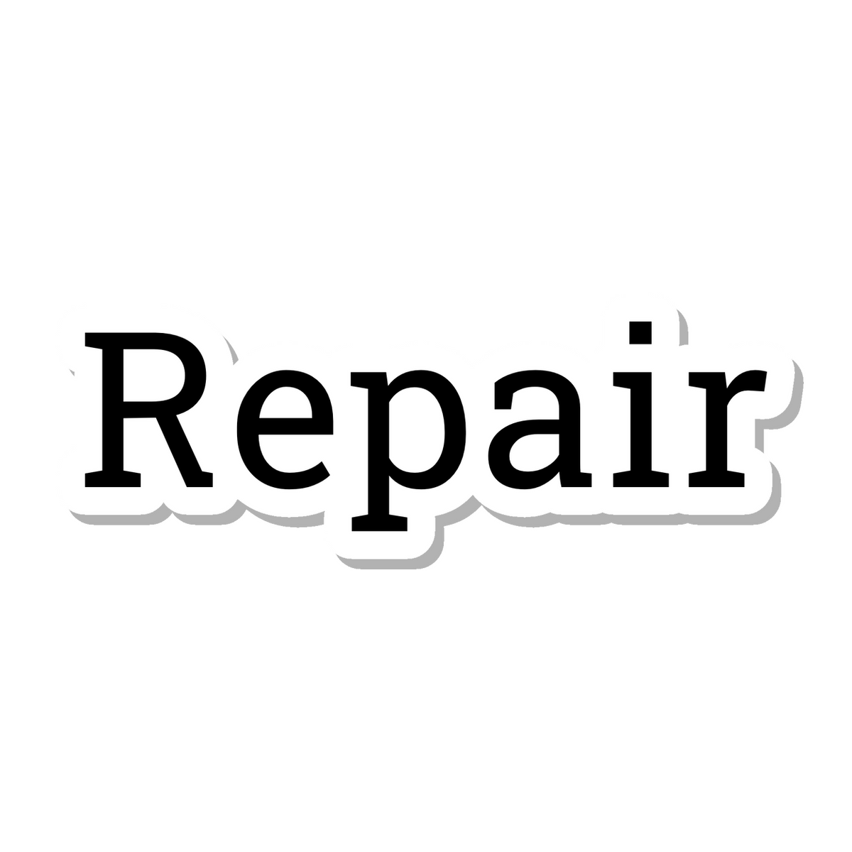 Repair die-cut sticker