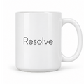 Resolve Mug in white with handle right