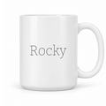 Rocky Mug in white with handle right