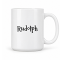 Rudolph Mug in white with handle right