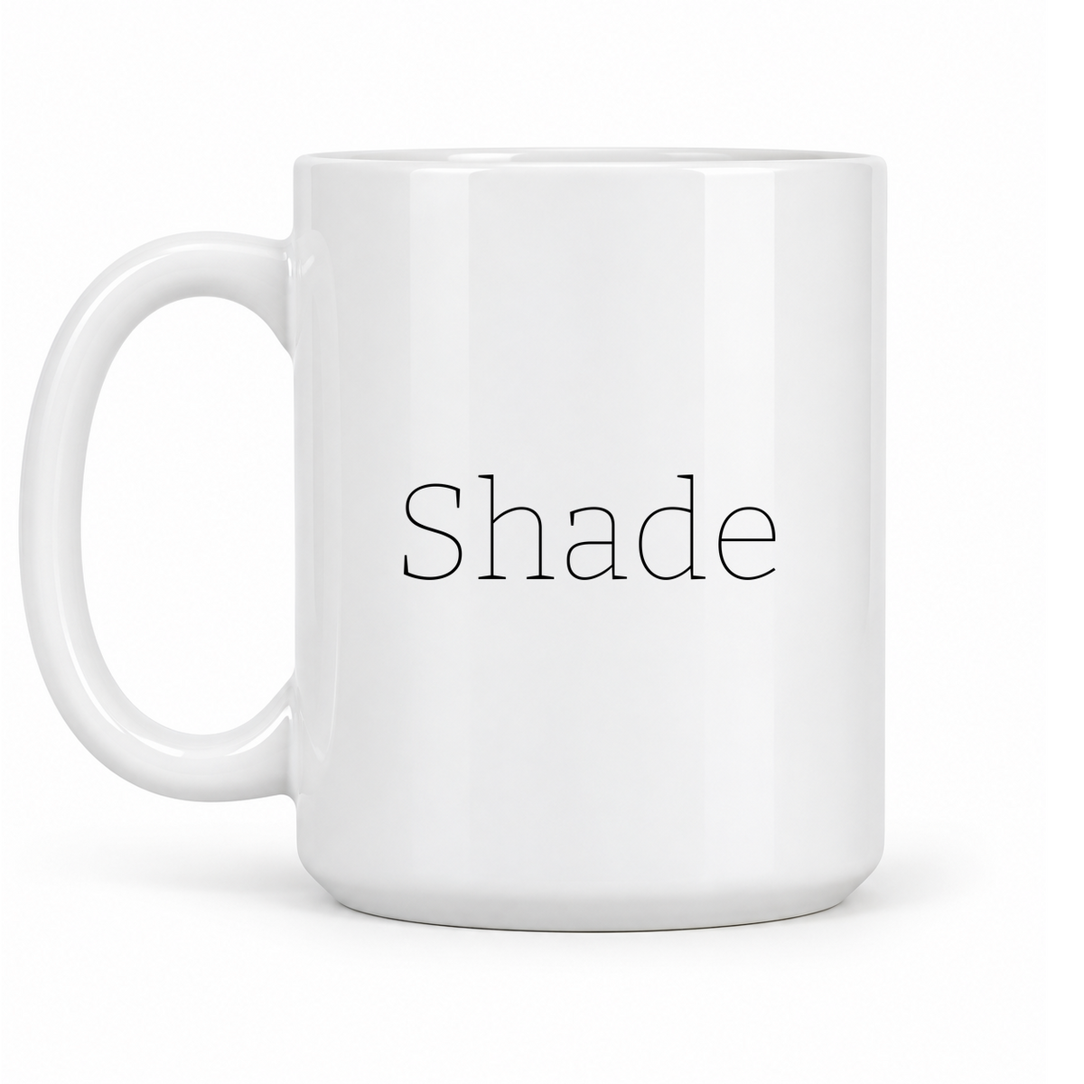 Shade Mug in white with handle left