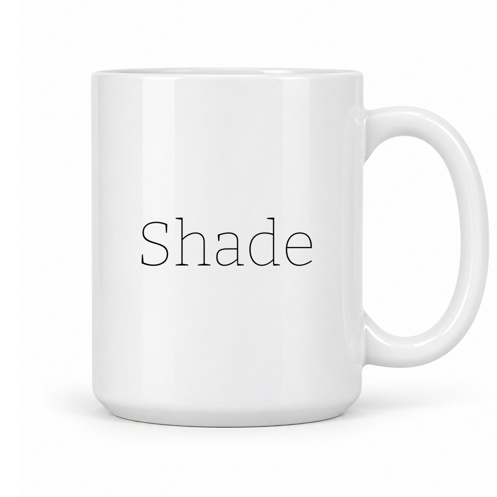 Shade Mug in white with handle right