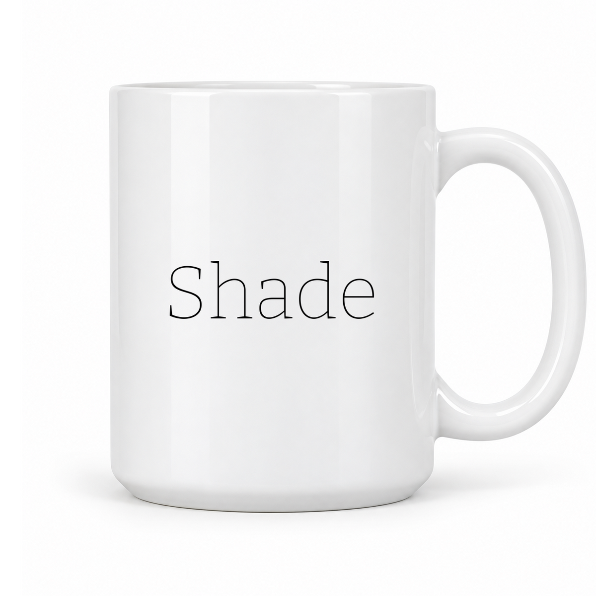 Shade Mug in white with handle right