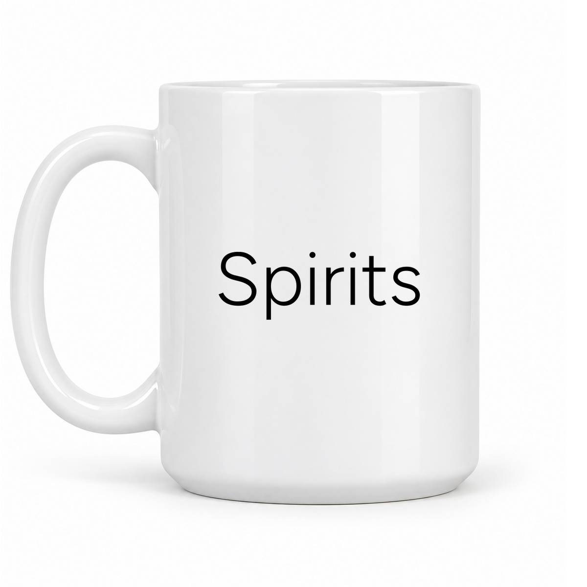 Spirits Mug in white with handle left