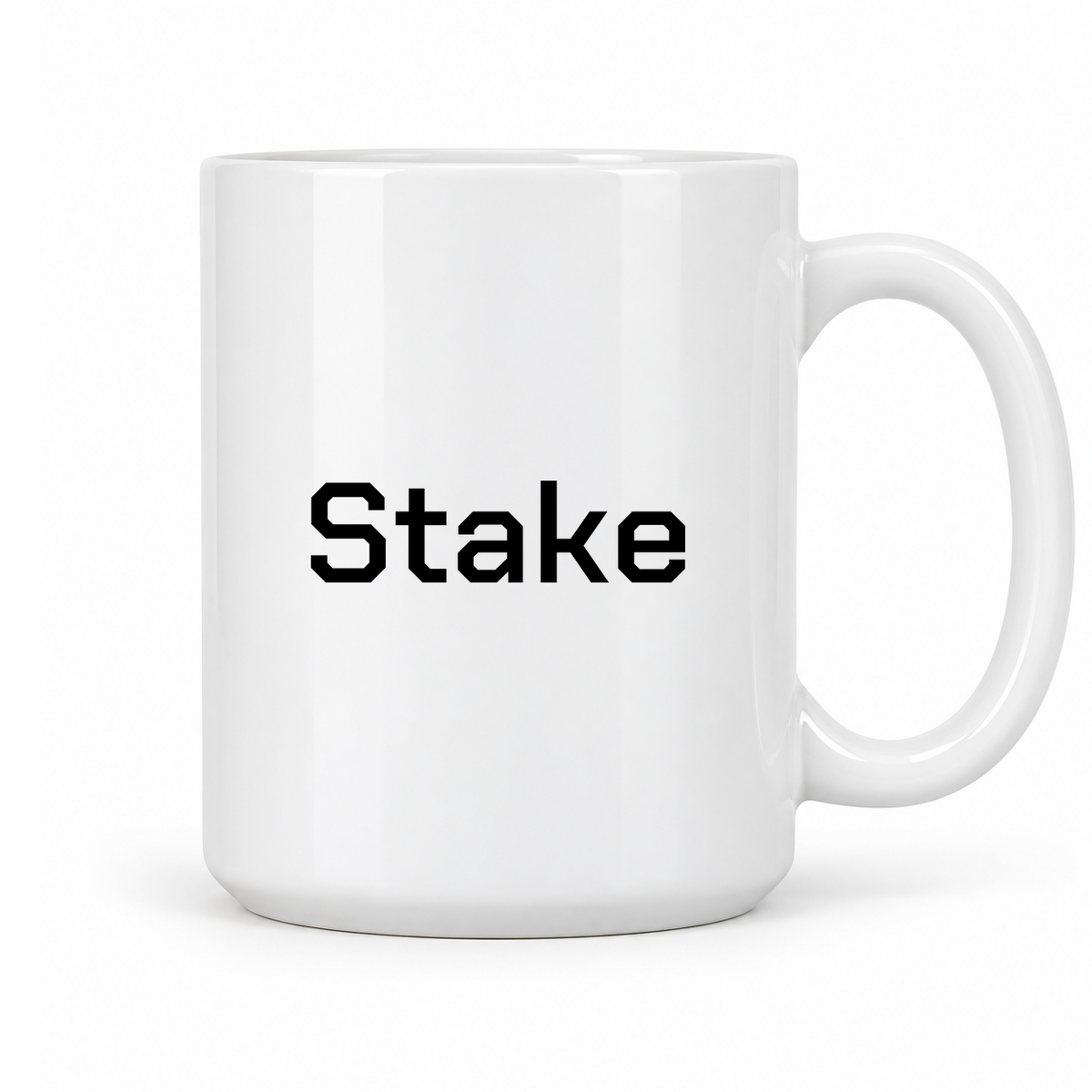 Stake Mug in white with handle right